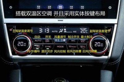 ​斯巴鲁傲虎中控台说明，傲虎中控台按键图解