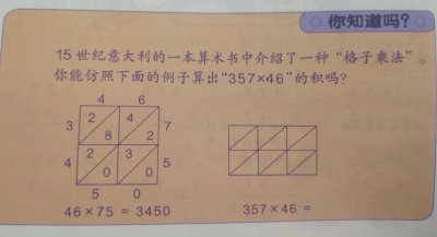 ​格子乘法--小学