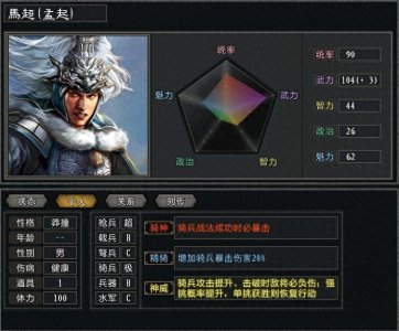 ​三国志11大浪淘沙5.0人物介绍：马超让马踏联营成为了可能