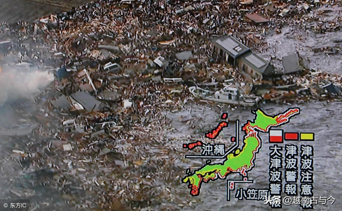 2011年日本九级大地震照片:海水倒灌淹没城市,为二战后最惨灾难