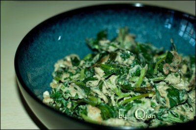 ​超级好吃的薄荷炒蛋