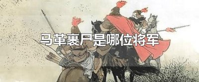 ​马革裹尸是哪位将军 伏波将军马援