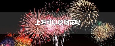 ​上海可以放烟花吗