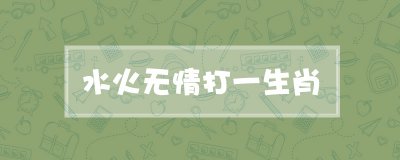 ​水火无情打一生肖