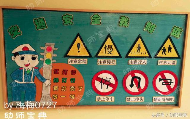幼儿园环创主题墙有难度（为孩子做这样一面安全主题墙）(14)