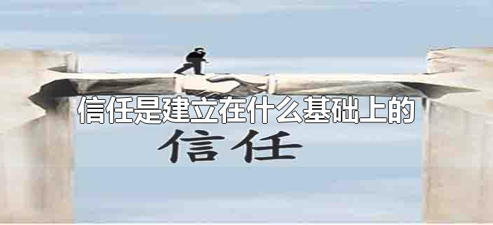 信任是建立在什么基础上的
