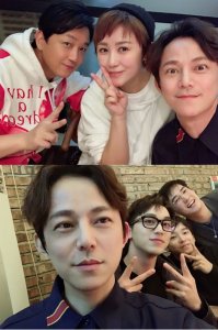 ​何炅潘粤明合照 网友：何炅人缘真是好到爆