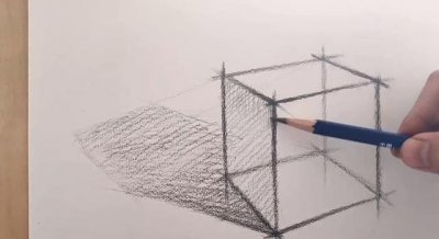 ​素描立方体入门基础画法（新手自学素描简单教学）