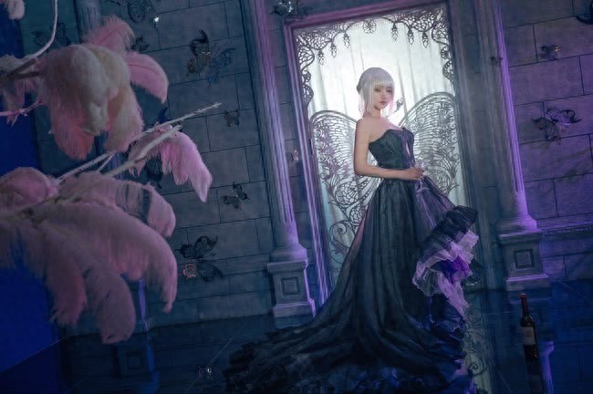 Cos美图:黑化吾王,正片saber alter,高贵冷艳晚礼服,真的美!