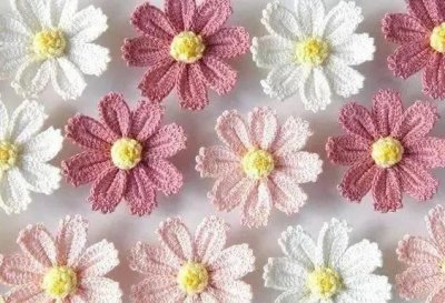 ​钩编小花图解，新手别错过哦