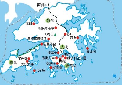 ​东方之珠香港、濠镜澳门、宝岛台湾，港澳台旅游地图收藏