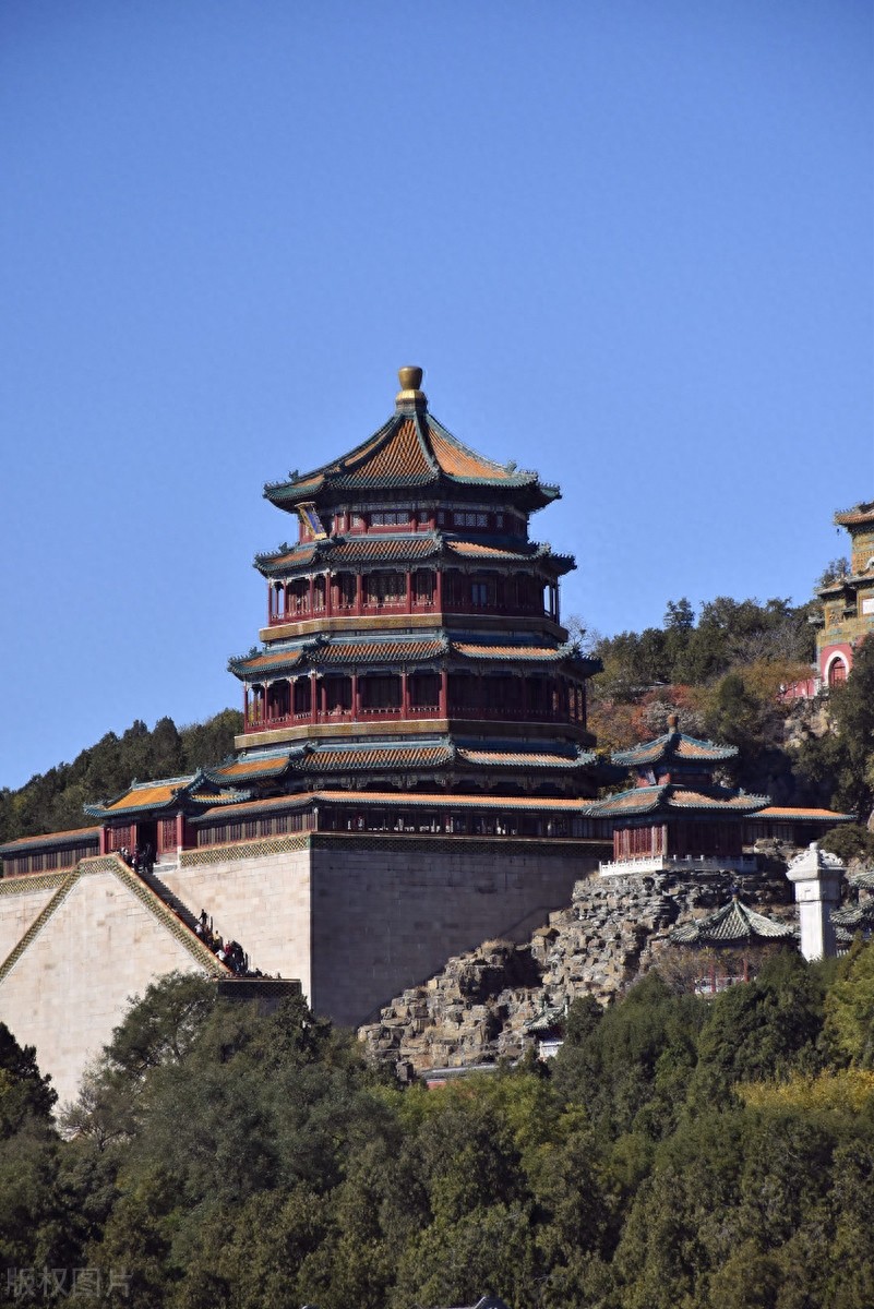 万寿山高58.59米,海拔108.94米,为北京知名景点之一