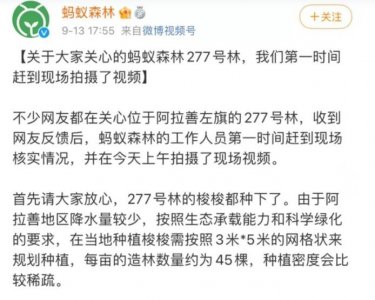 ​蚂蚁森林，有没有种树，相信是有的，但也许真的只是种了而已