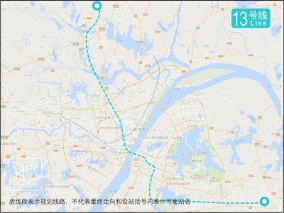 ​武汉地铁13号线多个站点公布，具体走向是这样的