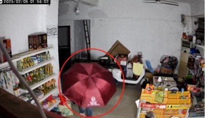 ​武汉一超市几十条香烟被盗，民警：嫌疑人有前科，他打牌输得精光后，打伞遮脸