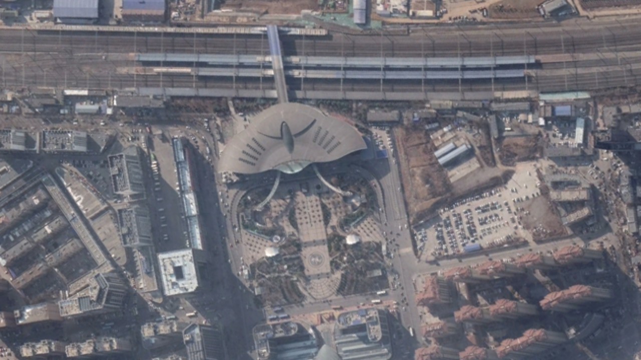 航拍高铁G222次（上海-青岛北）各车站，途经上海、江苏和山东