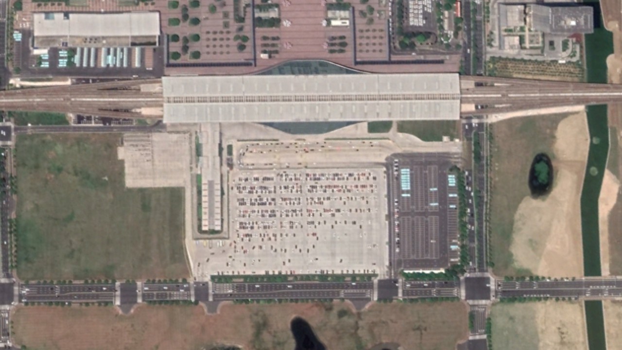 航拍高铁G222次（上海-青岛北）各车站，途经上海、江苏和山东