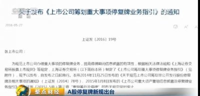 ​A股停复牌新规出台！你想知道的都在这……