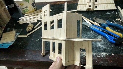 别墅模型——零基础手工制作（第一部分）