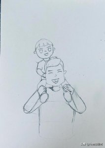 ​儿童画教程#父亲节绘画～我的爸爸