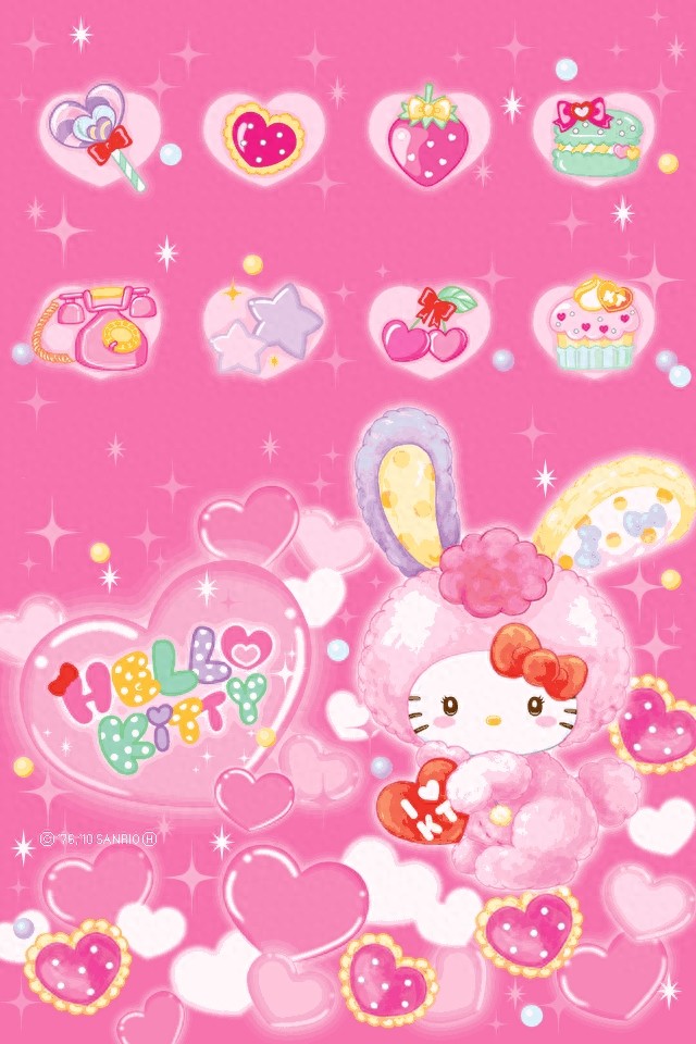 Hello Kitty粉色可爱锁屏壁纸