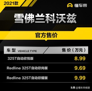 ​新车｜售8.99万-9.99万元 2021款雪佛兰科沃兹上市